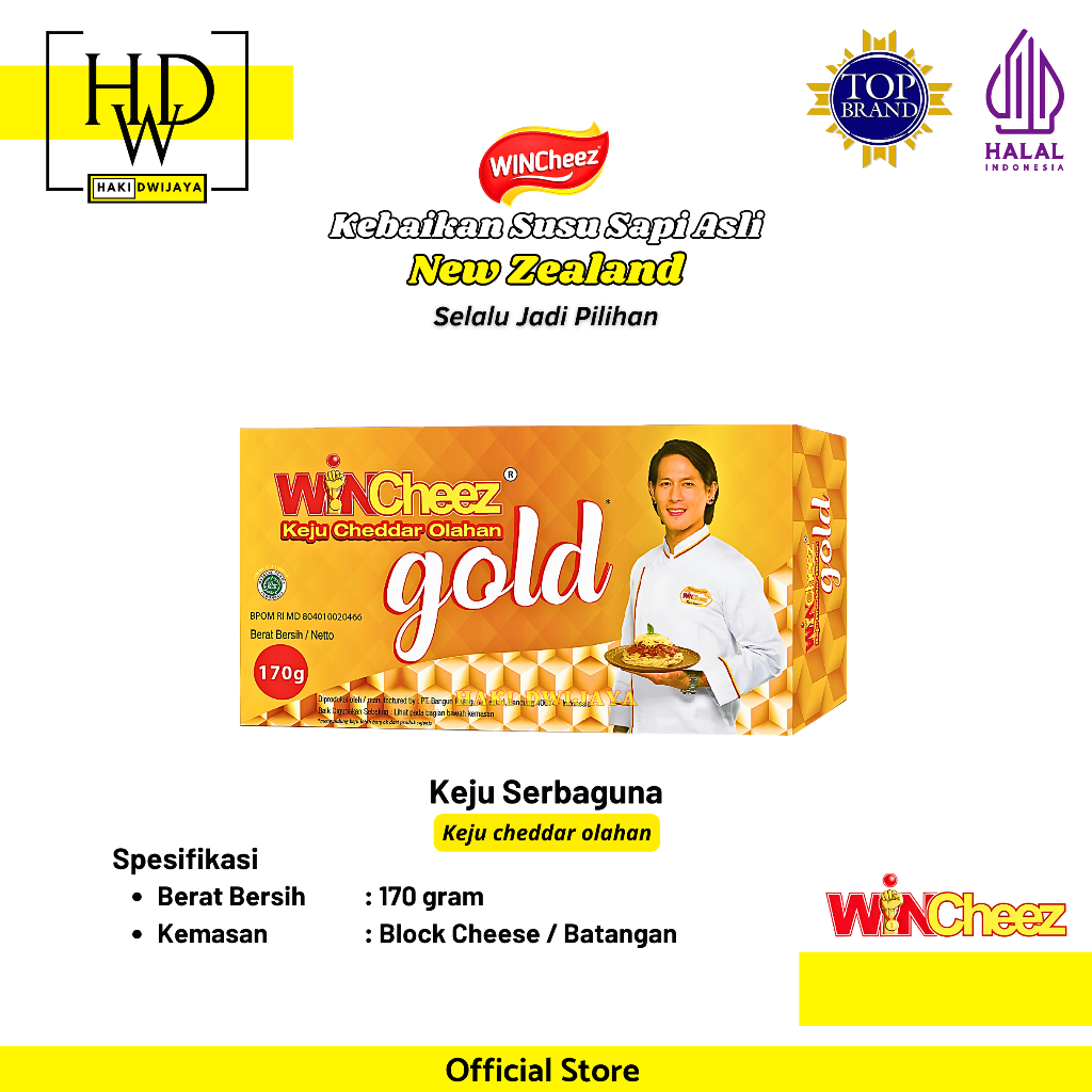 

[170 gram] Keju Parut Wincheez Gold Cheddar