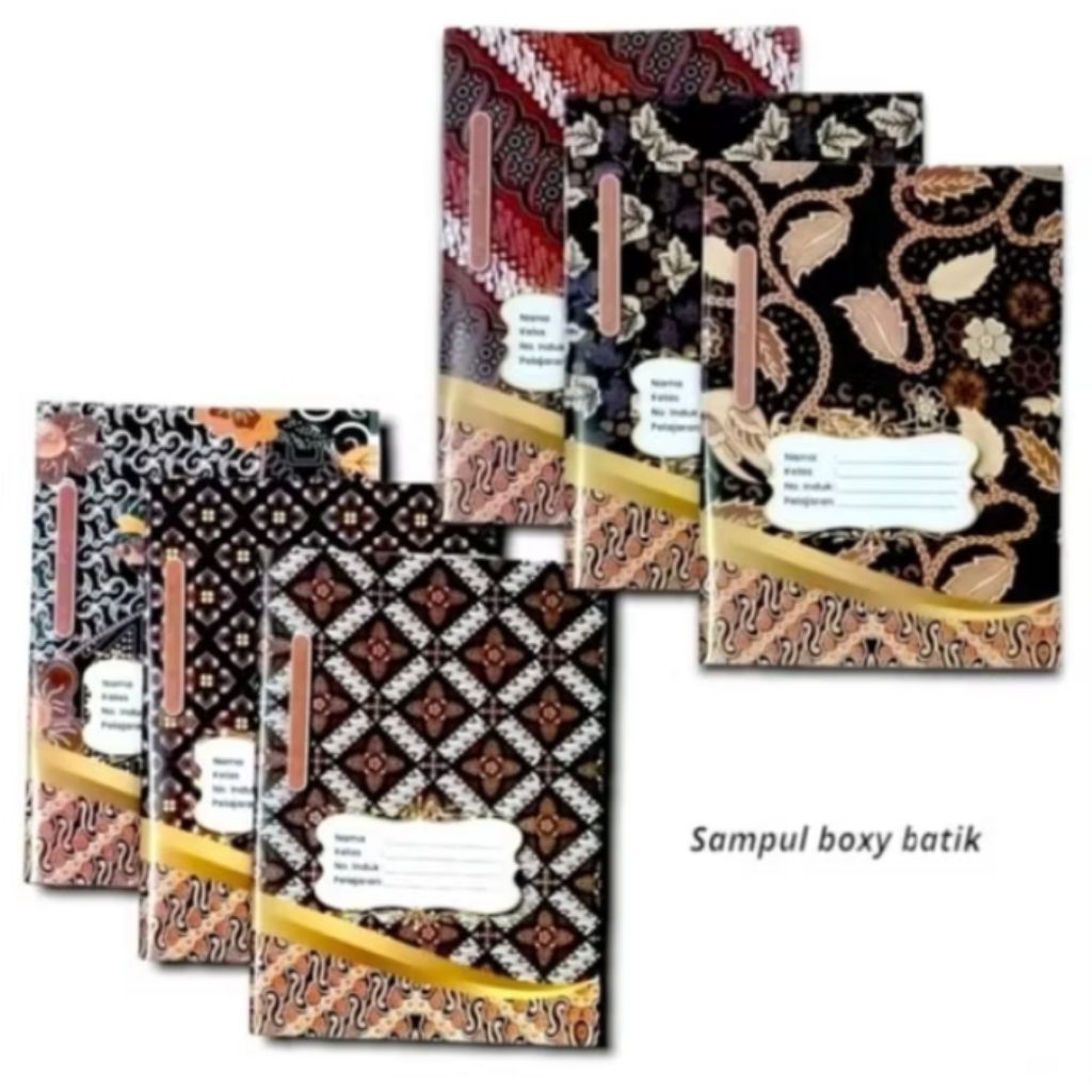 1 Pack Sampul Buku Tulis Kwarto/Sampul Batik Buku Tulis Kwarto/Sampul Coklat Buku Tulis Kwarto