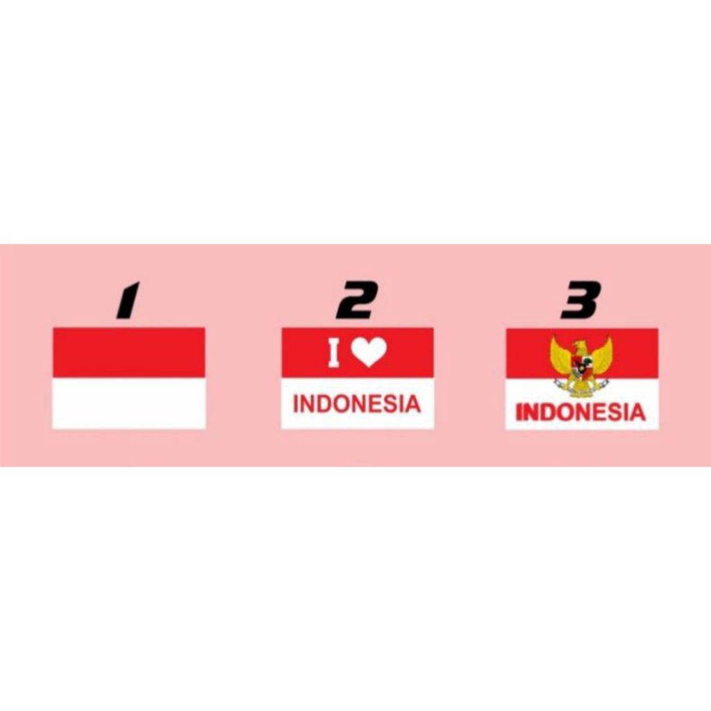

Sticker Stiker Bendera Merah Putih isi 50pcs / Stiker Pipi Bendera Merah Putih TERMURAHHH