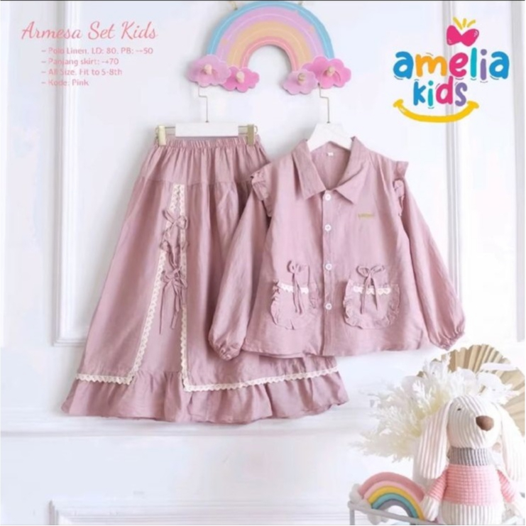 Baju 2In1 Kids Baju Muslim Anak Lebaran 2026 1 Stel Umur 2-13 Tahun Setcelan Anakk Umur 2 4 7Th Paka