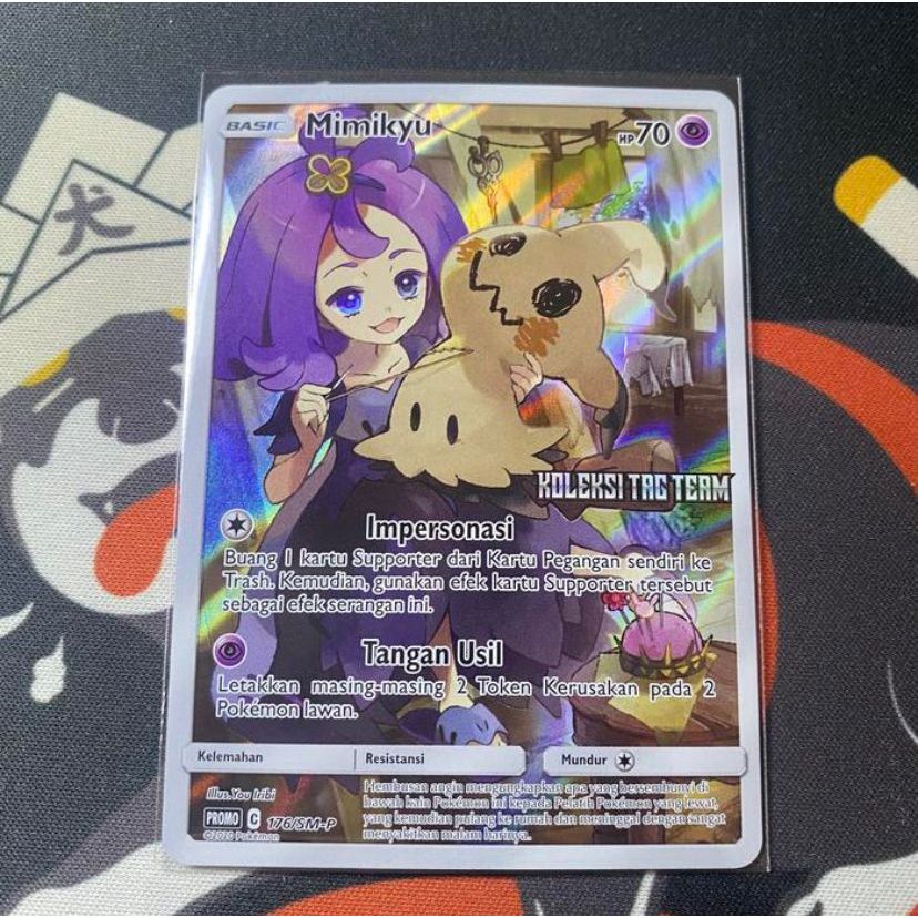 Kartu Pokemon TCG ID Aserola Mimikyu CHR P Promo Koleksi Tag Team - NM-/LP