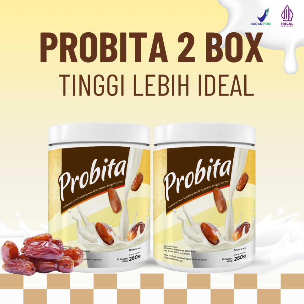 

PROBITA 2 BOX - Susu Kurma Peninggi Badan Untuk Remaja & Dewasa - 300gr
