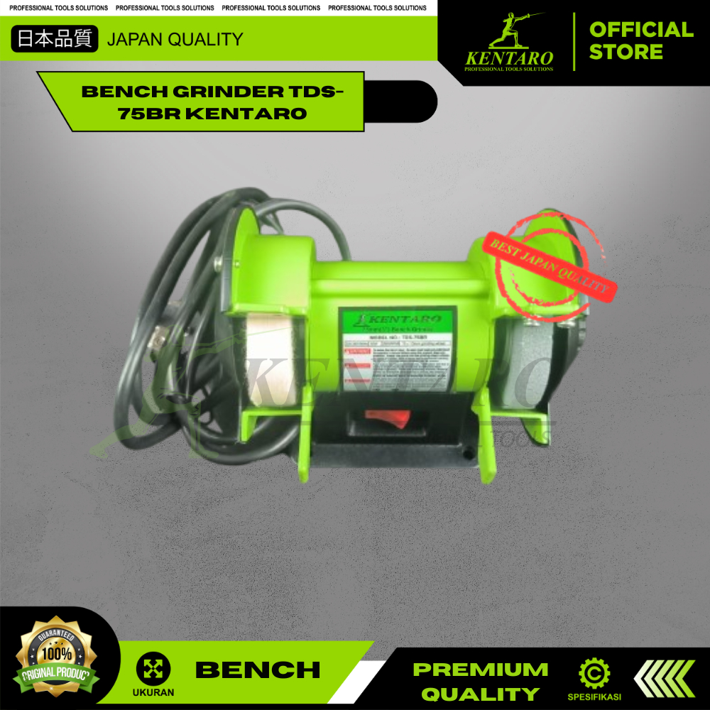 BENCH GRINDER TDS-75BR KTR KENTARO JAPAN QUALITY