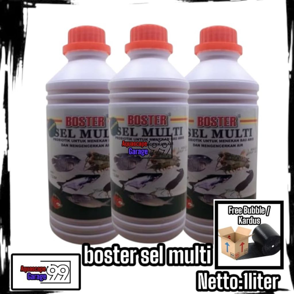 Probiotik ikan boster sel multi 1 liter / boster sel multi / mengurangi bau amis pada kolam