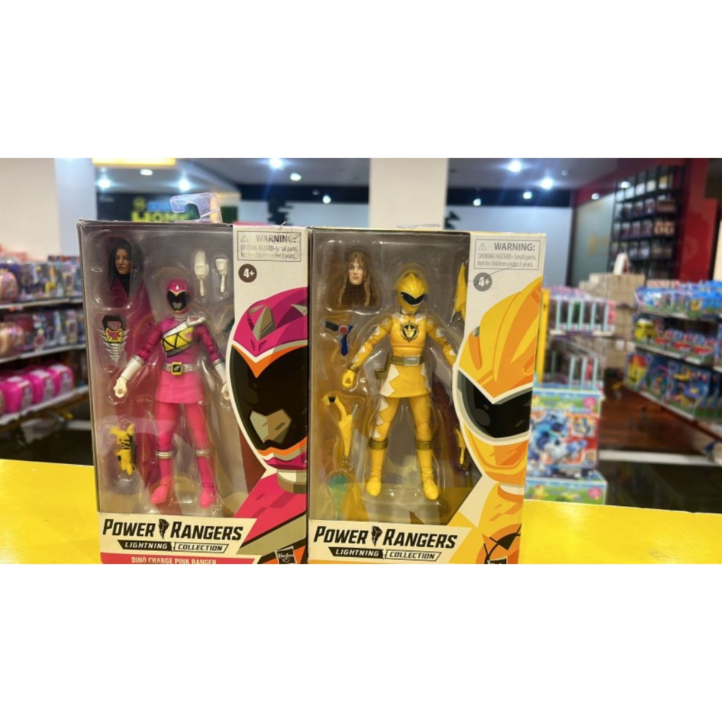 power rangers lightning collection satuan dino charge pink ranger dino thunder yellow ranger new ori