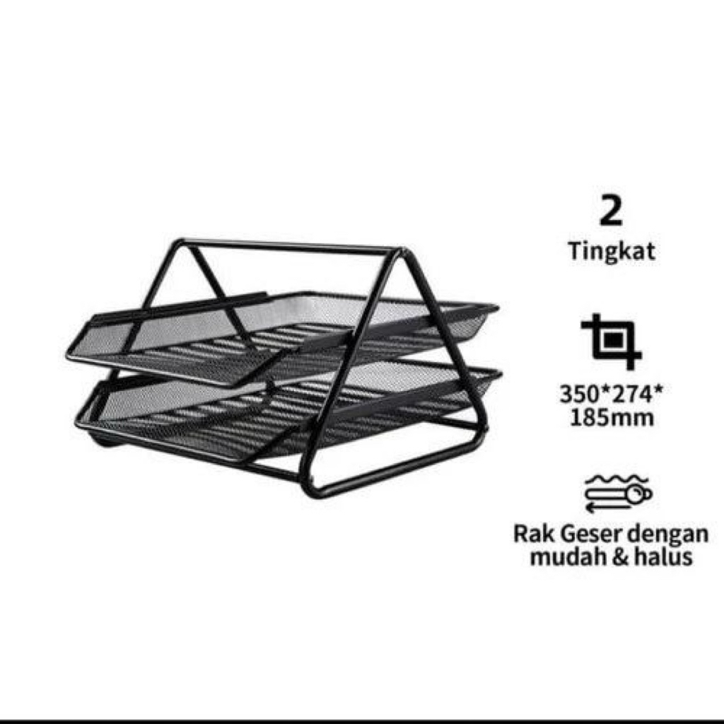 MT -118-2tempat file box file document tray rak serbaguna