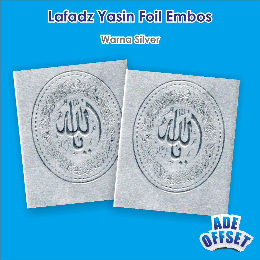 lafadz silver foil embos untuk cover yasin termurah