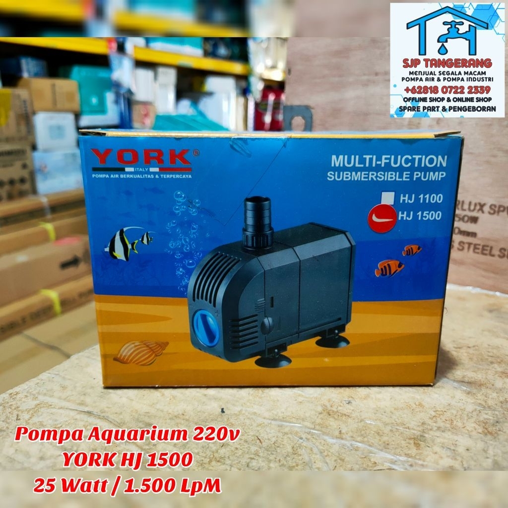 POMPA CELUP AQUARIUM 25 WATT YORK HJ 1500 / POMPA AQUARIUM 1500 LpM YORK HJ 1500