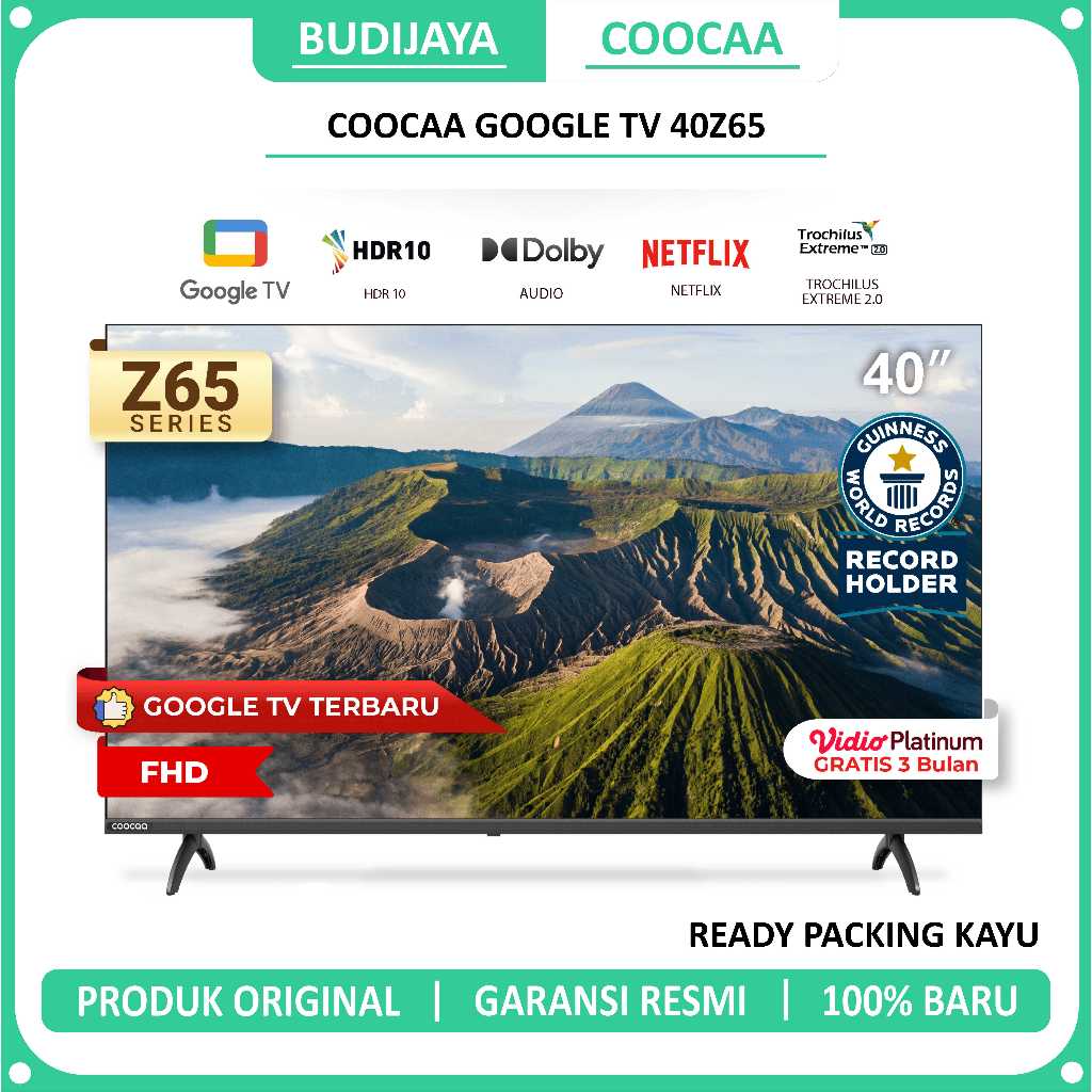 NEW COOCAA 40 inch GOOGLE TV-2K LED-TV (COOCAA 40Z65)