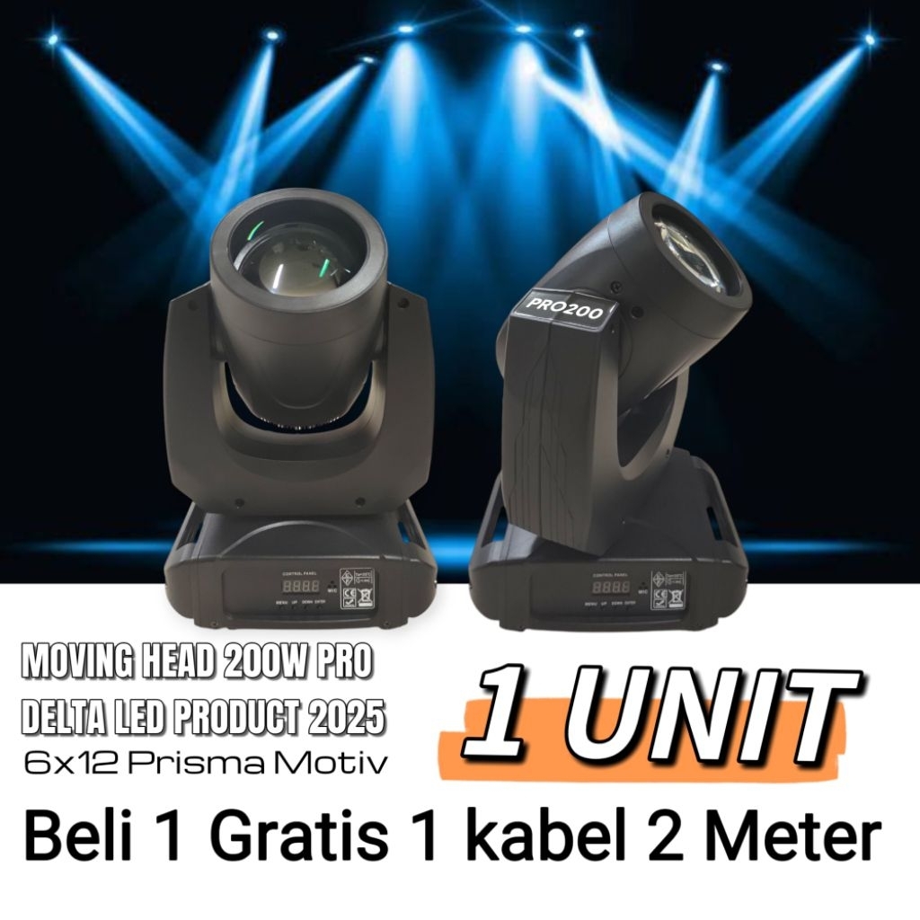 Lampu LED Moving Beam 200W Delta Pro 1 Unit