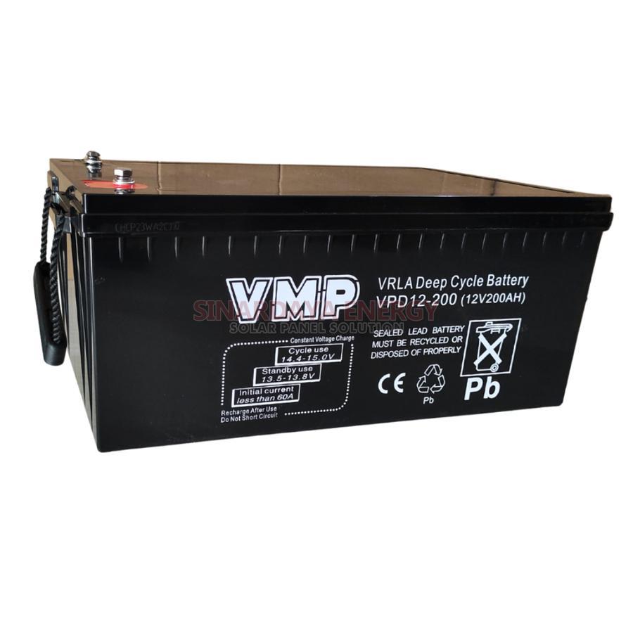 Baterai Vmp Vrla Deep Cycle 200 Ah 12V Aki Vmp Vrla Deep Cycle 200 Ah 12V vrla 200 ah 12 v original