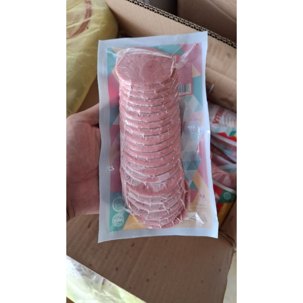 

Vitalia Beef Burger Frozen Isi 20 Daging Sapi Slice Mini untuk Roti & Cemilan