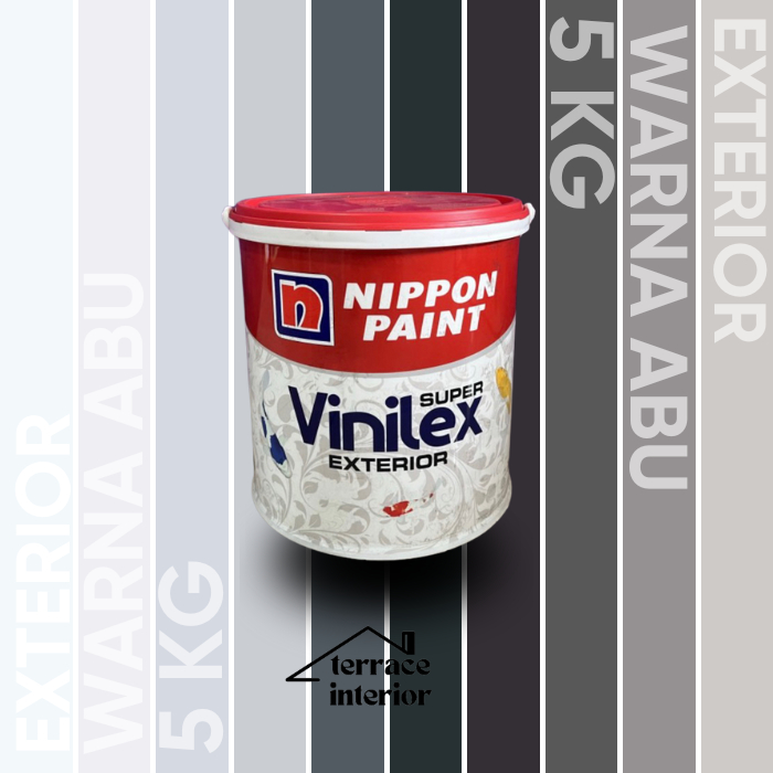 Cat Tembok Nippon Vinilex Exterior Abu 5 Kg