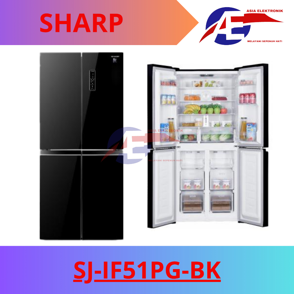 Kulkas Sharp SJ-IF51PG-BK | Kulkas Multidoor