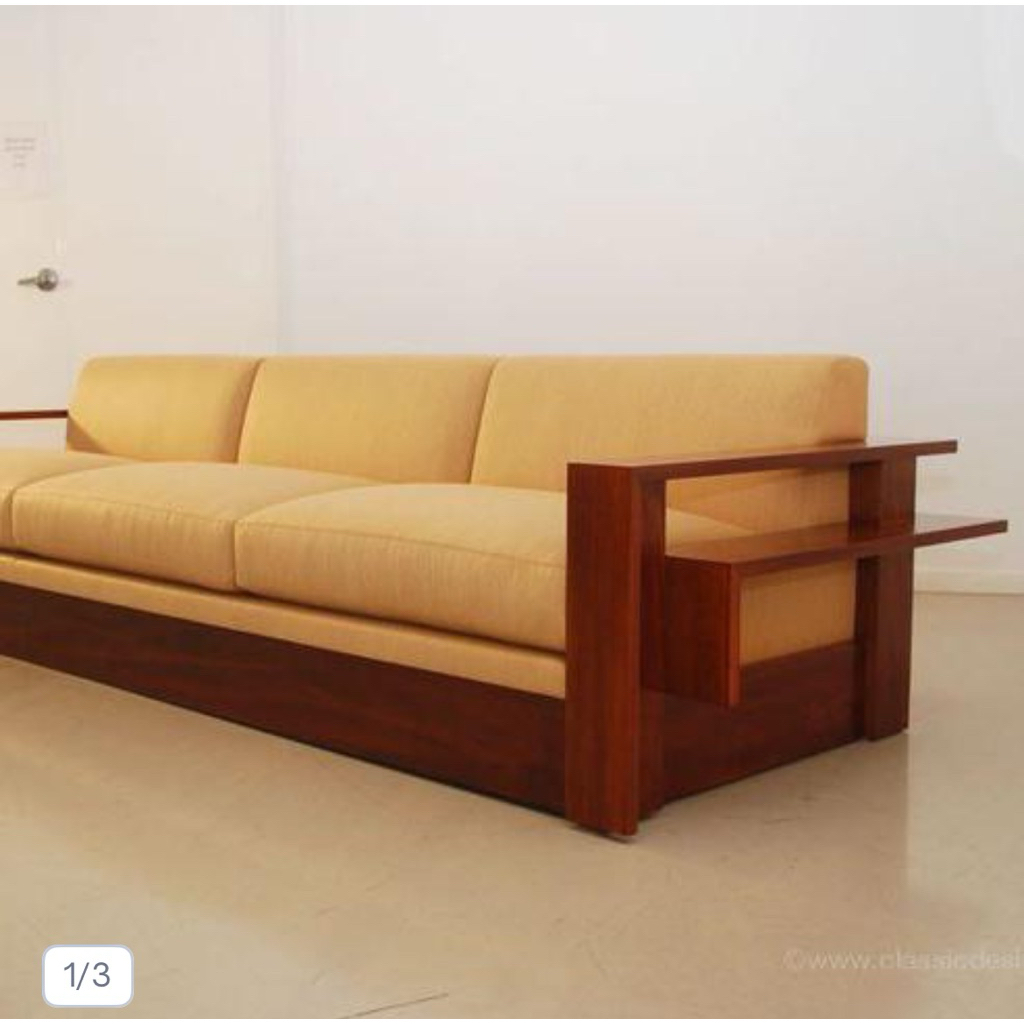bangku sofa 3 seater minimalis kayu jati
