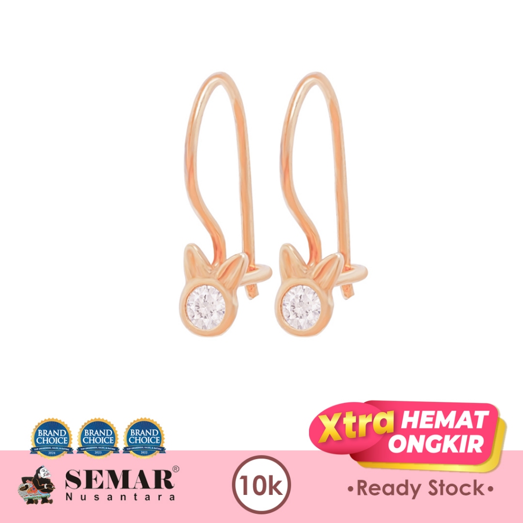 Anting Emas Wanita Rabbit Gold 10K Semar Nusantara