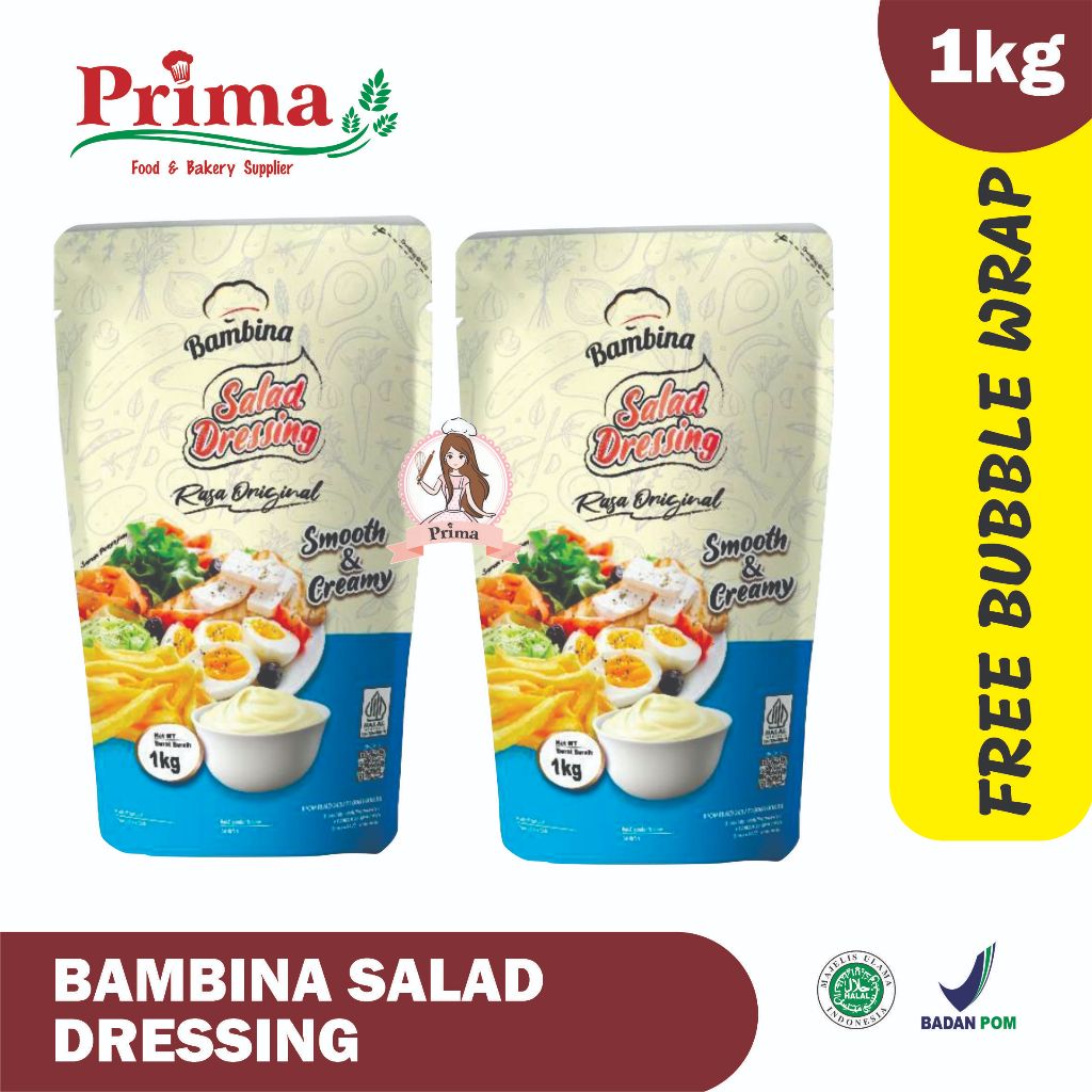 

salad dressing mayonaise merk bambina kemasan 1kg