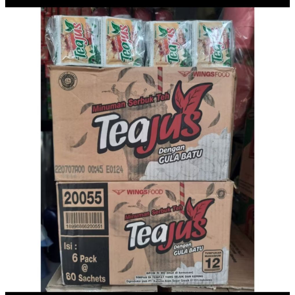 

tea jus gula batu karton