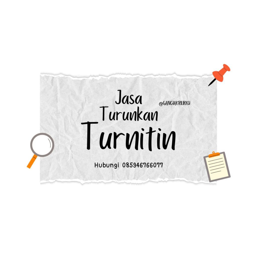 Jasa Turunkan Turnitin Versi Halal No Curang || Parafrase Manual