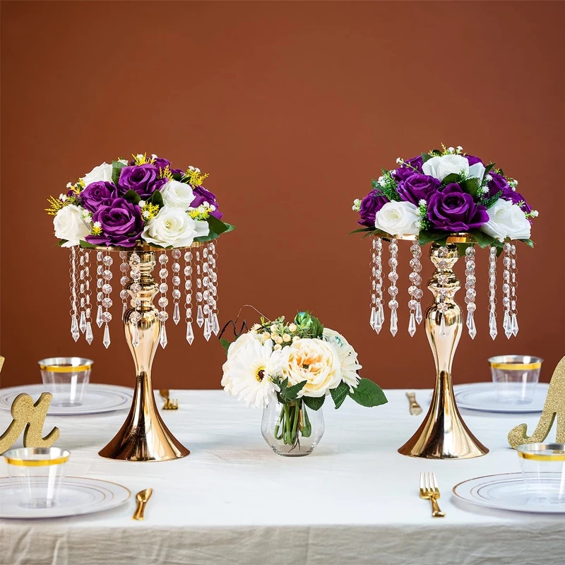 Vas Bunga Hiasan Dekorasi Ruang Tamu Mewah Pajangan Lemari Kaca Luxurious Wedding Vase Decoration