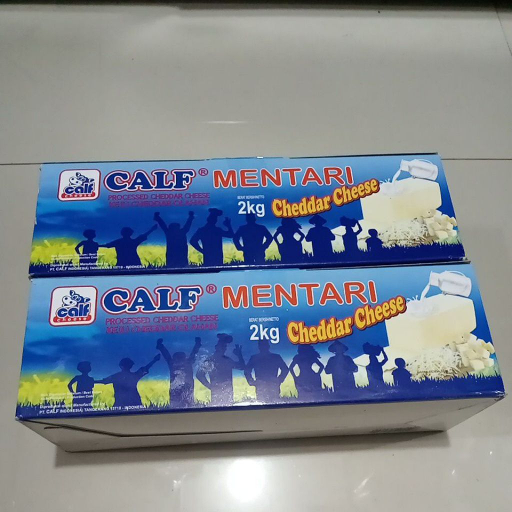 

keju parut calf mentari cheddar cheese keju calf 2kg