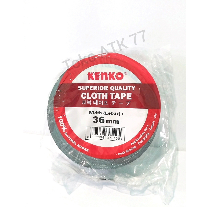 

Cloth Tape Lakban Hitam Jilid Kenko 1,5inch 36mm Logo Merah Terbagus (bukan biru,/orange)READY STOCK