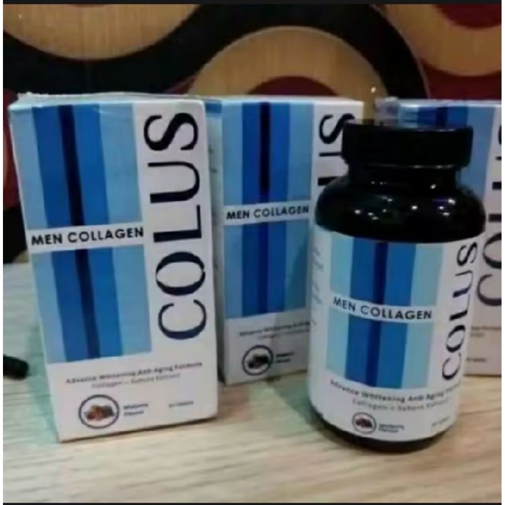 Colus Men Collagen Pemutih Kulit Wajah/Muka Pria 30 Tablet
