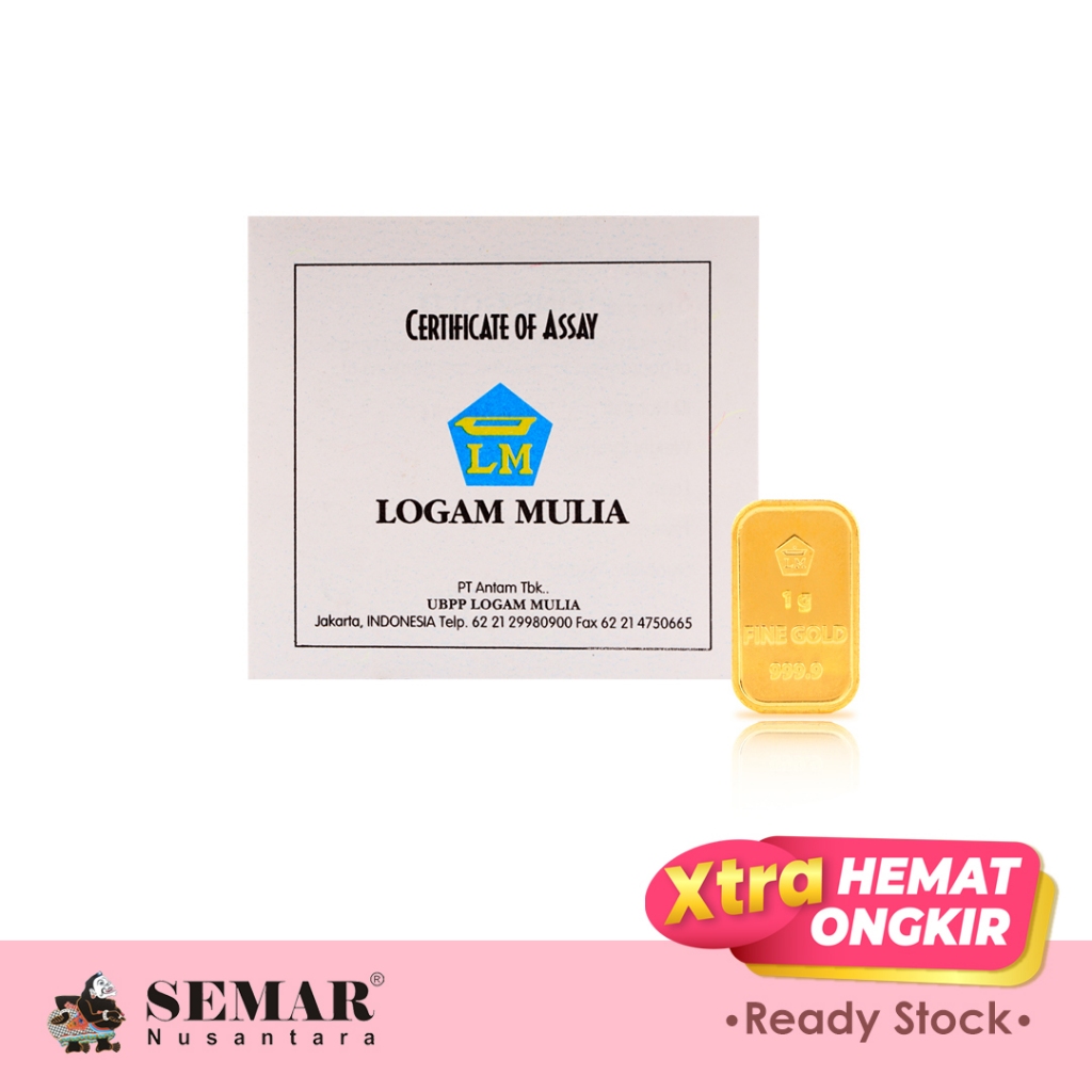 Logam Mulia Antam 1gr Emas Batangan Semar Nusantara