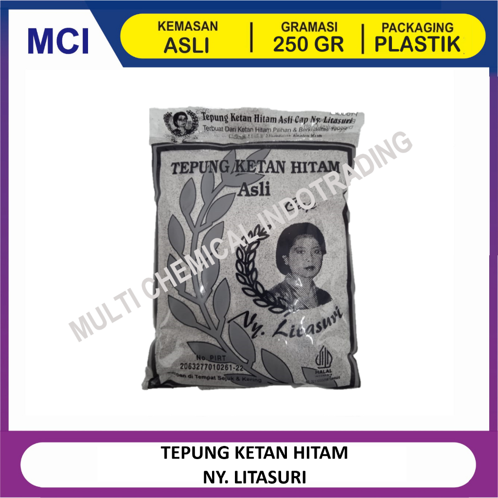 

TEPUNG KETAN HITAM NY. LITASURI 250 GR / TEPUNG KETAN HITAM ASLI PREMIUM NY.SURI