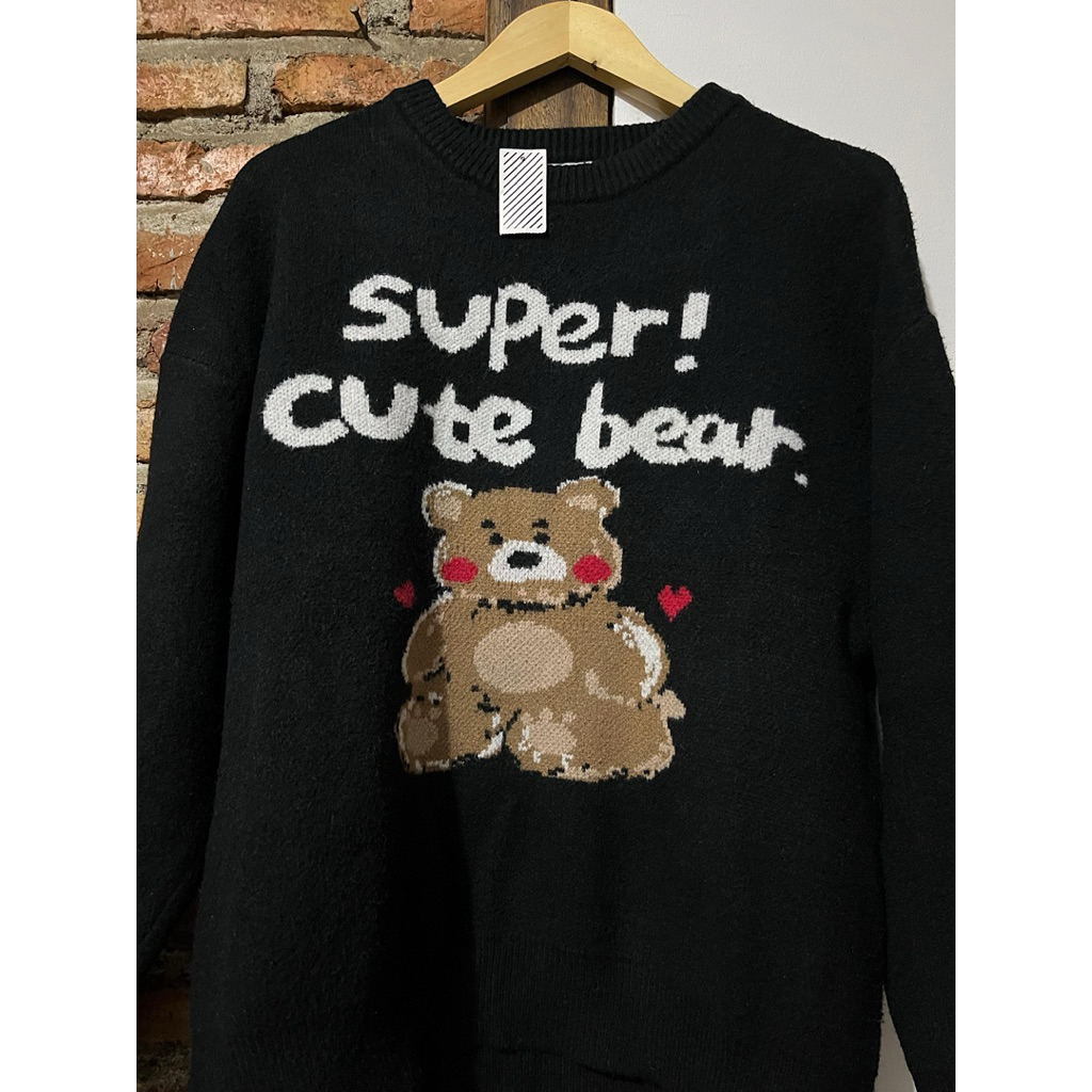 SWEATER RAJUT CUTE BEAR
