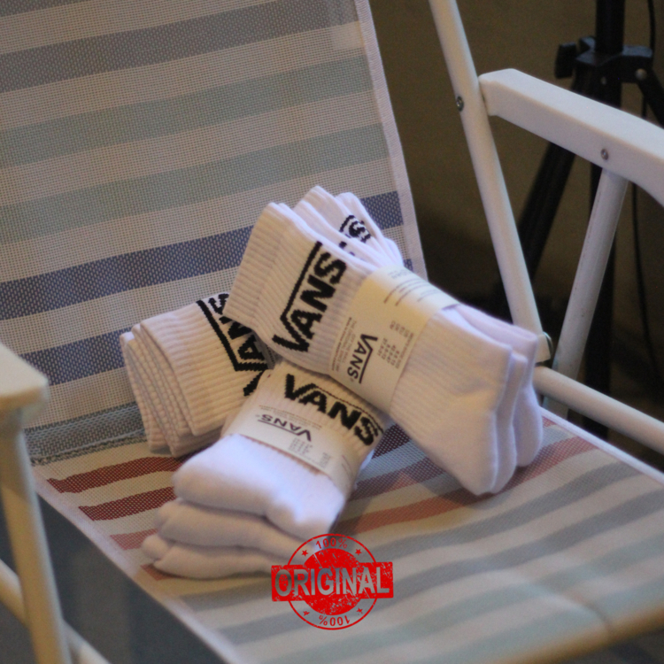Kaos Kaki Vans Classic Socks White Oldskool - KAOS KAKI VANS PUTIH ORIGINAL 100%