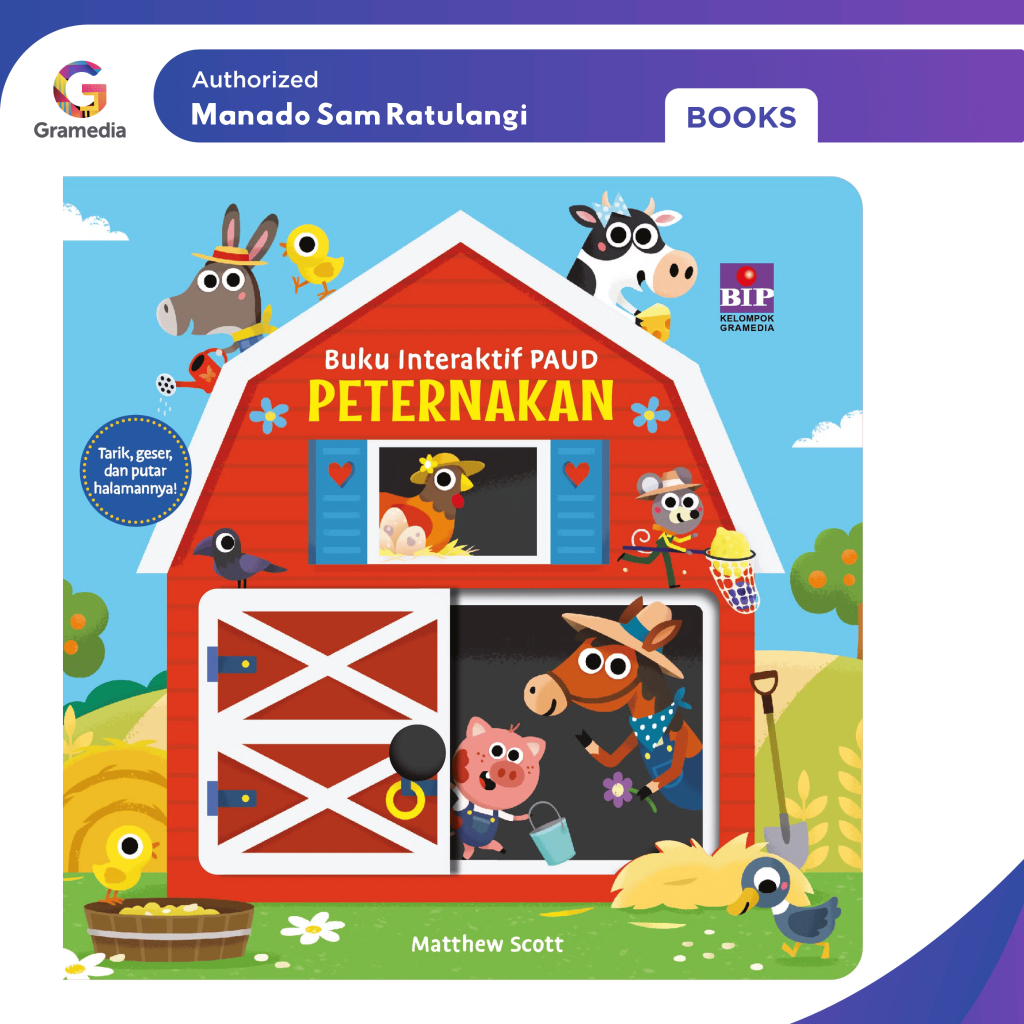 Gramedia Manado-Buku Interaktif PAUD: Peternakan