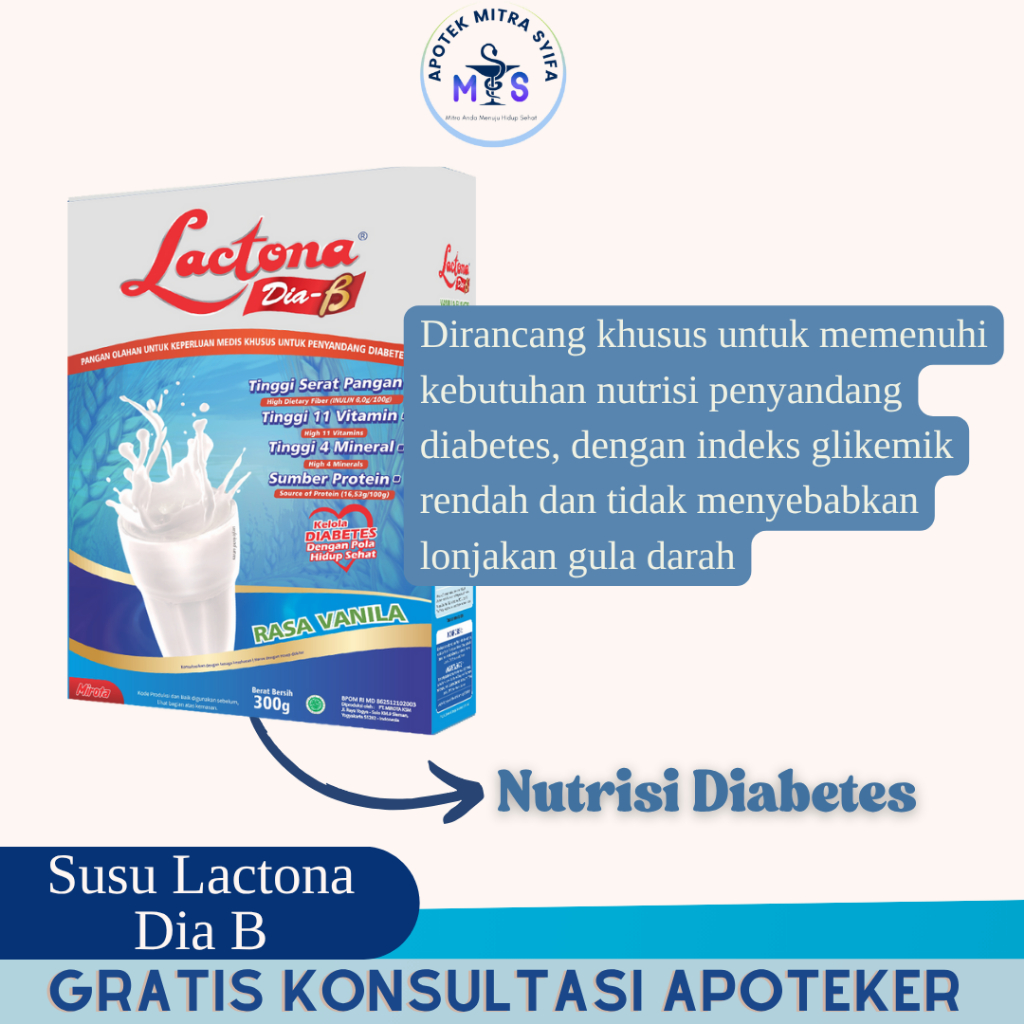 

Lactona Dia‑B Nutrisi Penyandang Diabetes