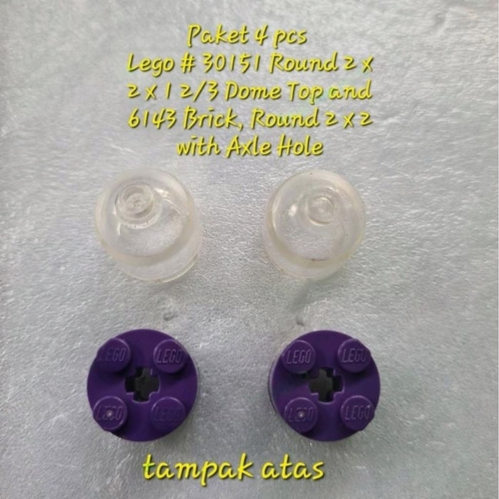 6143 + 30151 Brick Axle Hole + Dome Top / 93219PB05 Baseball Hat Cap / 4360 Camera or Rocket Launcer