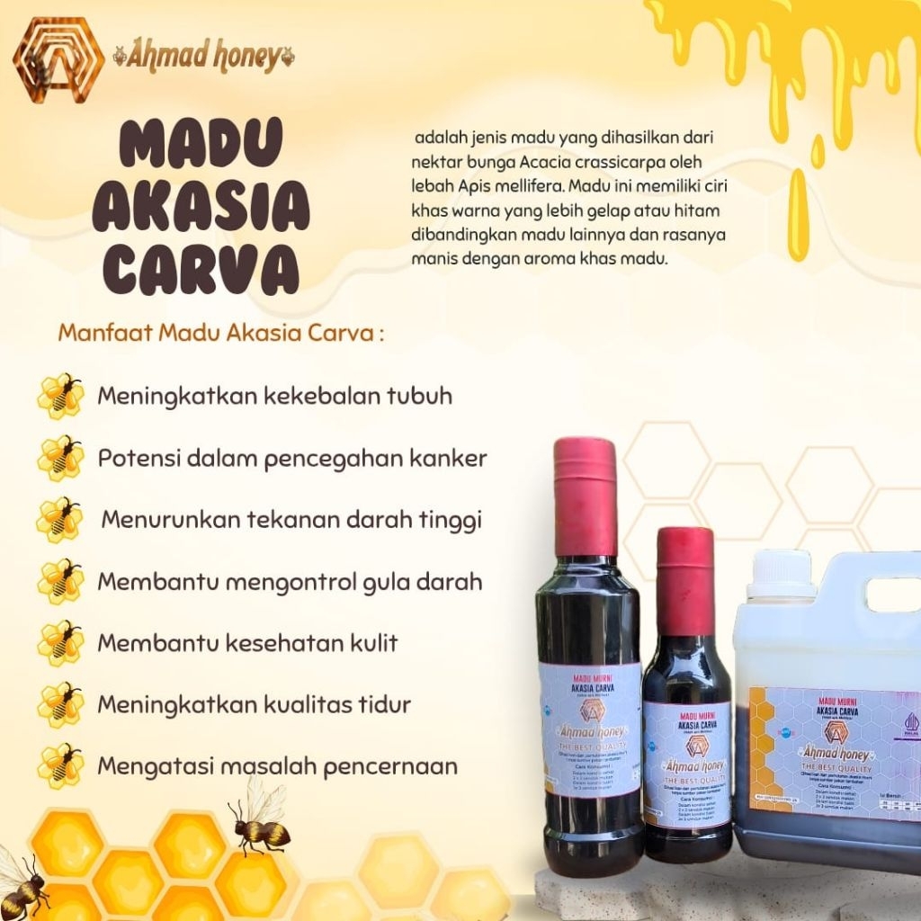 

1kg madu hutan akasia carsicarpa, madu murni Ahmadhoney, madu hutan asli premium, madu akasia terbaik, madu sehat alami, madu hutan murni, madu asli tanpa campuran, madu stamina tubuh, madu herbal alami, madu Indonesia asli.