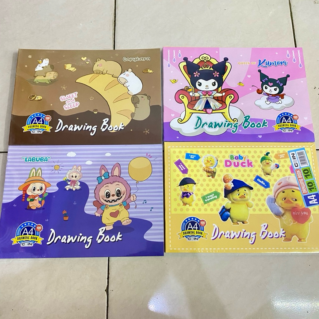 

(1 PCS) BUKU GAMBAR A4 COIN MOTIF LUCU MURAH BAGUS