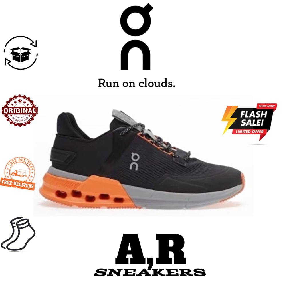 On Running Cloudnova Black Orange