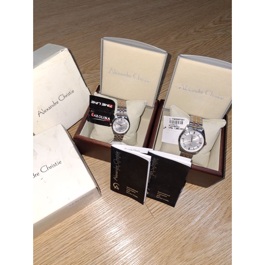 Alexandre Christie Caroline Watch Original Couple Pria Wanita