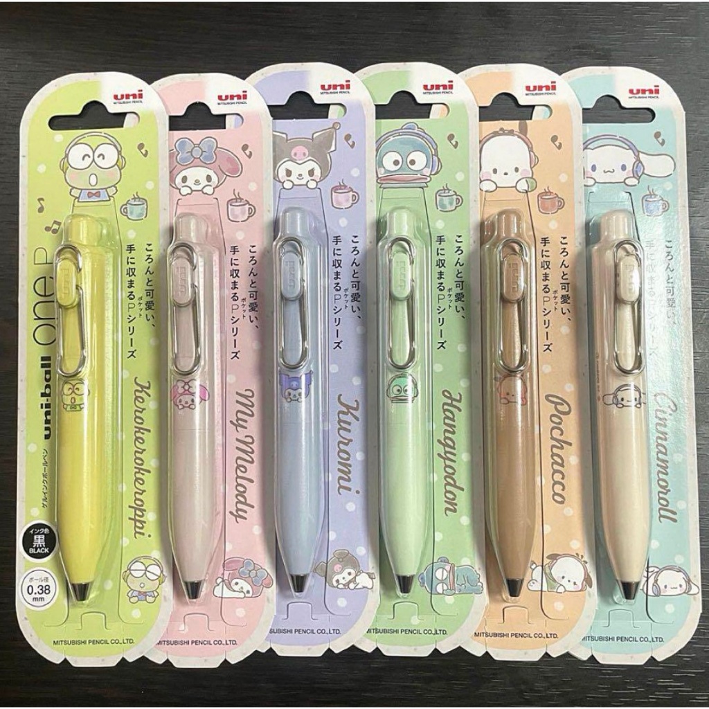 

Uni UniBall One Pocket Sanrio Keroppi Kuromi Gel Ink Pen 0.38mm Mitsubishi Uni-Ball Limited Edition