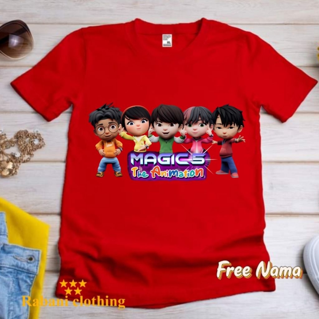 Baju kaos Magic 5 The Animation kaos anak