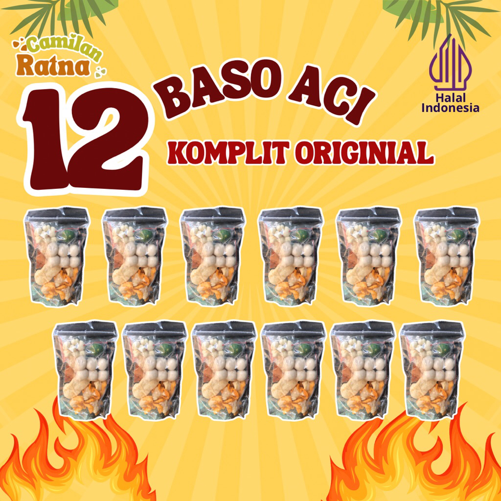 

CR - Baso Aci Instan Paket 12 Pcs Murah / Bakso Aci Instan Komplit / Bakso Aci 12 Pcs Murah / Boci