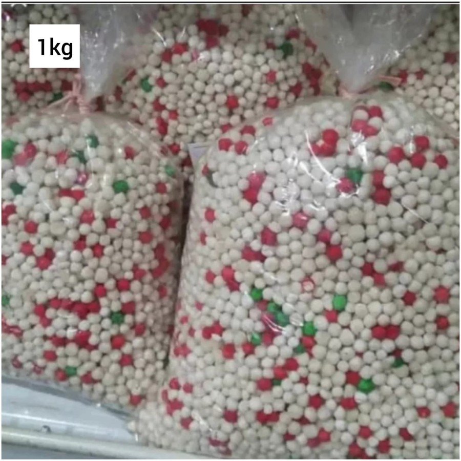 

Sagu mutiara 1kg / Sagu mutiara Merah Putih/Hijau putih sagu mutiara mentah