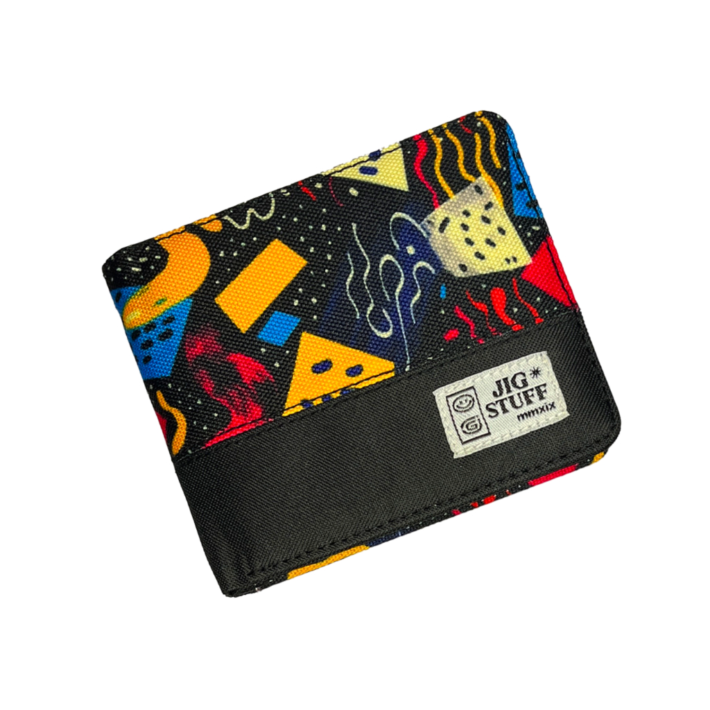 Dompet wanita pria anti arit waterproof model lipat bifold dompet cowok laki-laki motif abstak absta