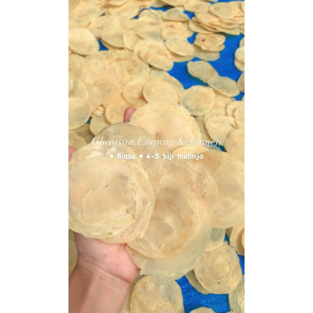 EMPING MELINJO BESAR GRADE B EMPING AMBAL ASLI KEBUMEN MENTAH EMPING BELINJO KERIPIK KERUPUK CEMILAN