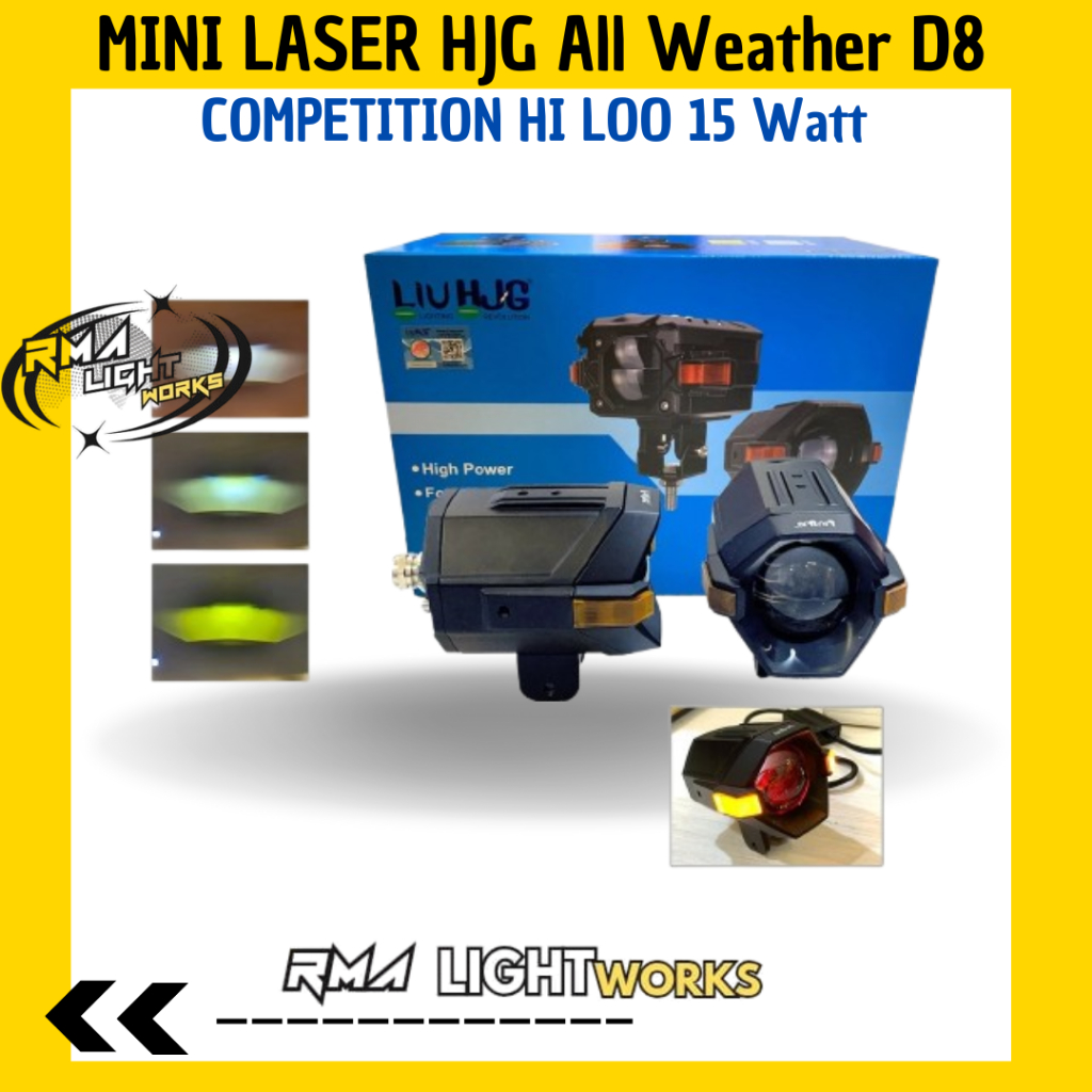 Mini Laser HJG All Weather D8 Devil Eye Senja Lampu Tembak 3 Warna HJG Waterproof