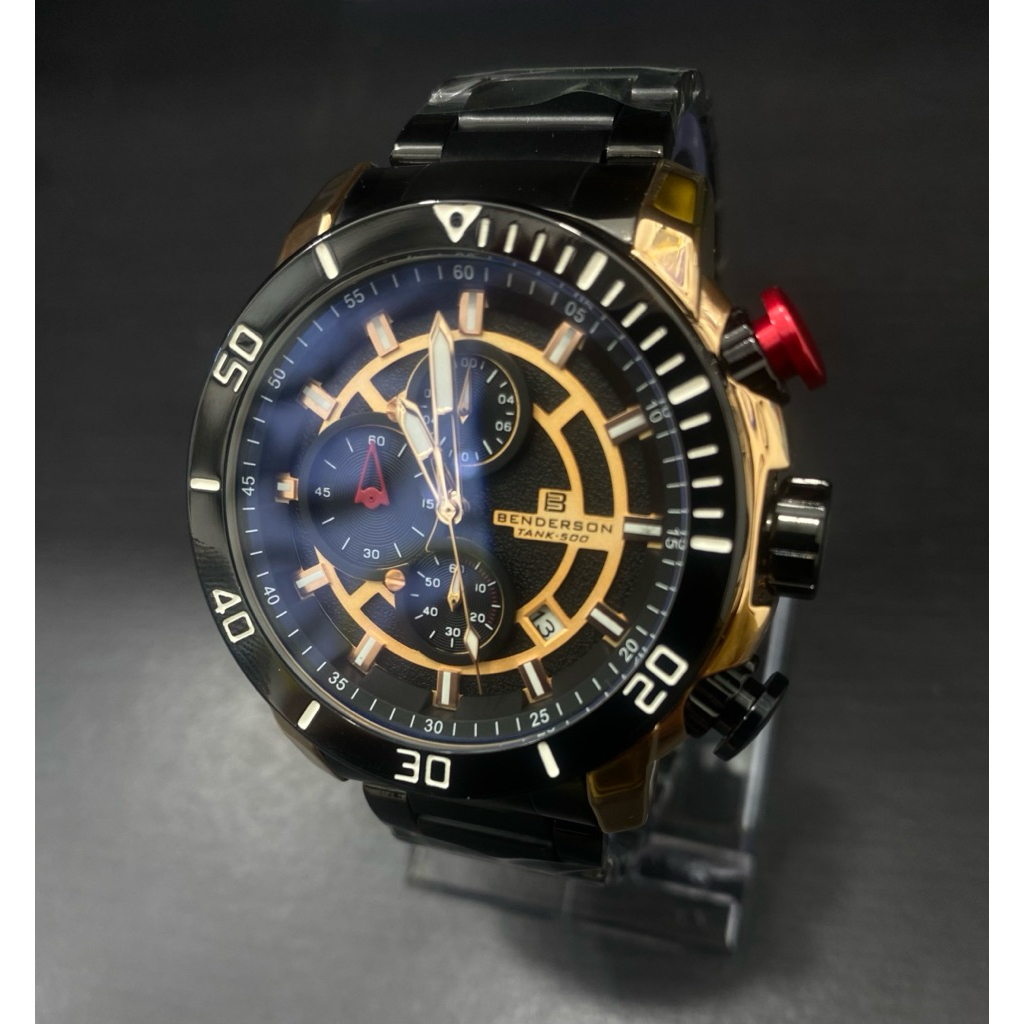 New Jam Tangan Pria BENDERSON Tank-500 Original