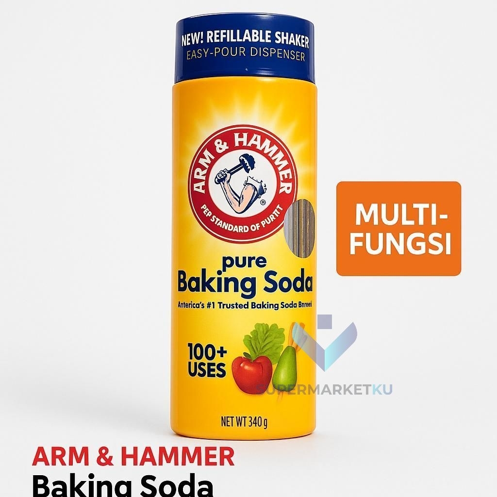 

Arm & Hammer Pure Baking Soda Shaker Bottle Botol 340gr