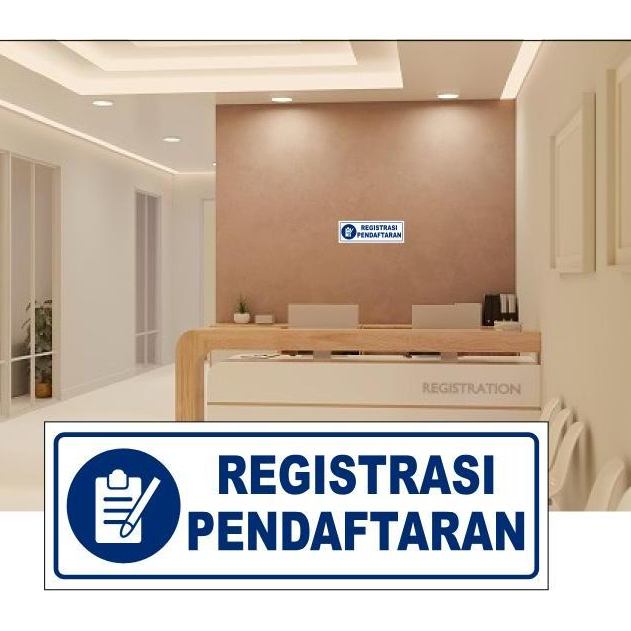 

STIKER SIGN RUANG REGISTRASI/ PENTAFTARAN/ REGISTRASI PENDAFTARAN 30 X 10 CM -SIAP KIRIM