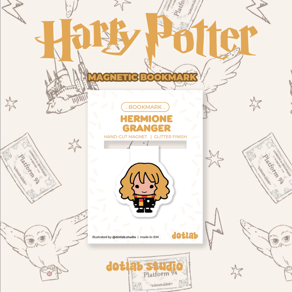 

DOTLAB HERMIONE GRANGER HARRY POTTER MAGNETIC BOOKMARKS | NOVEL | MOVIE BOOK GLITTER AESTHETIC CUTE