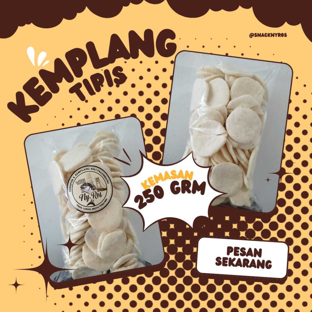 

Kemplang Tipis Asli Palembang 250 grm